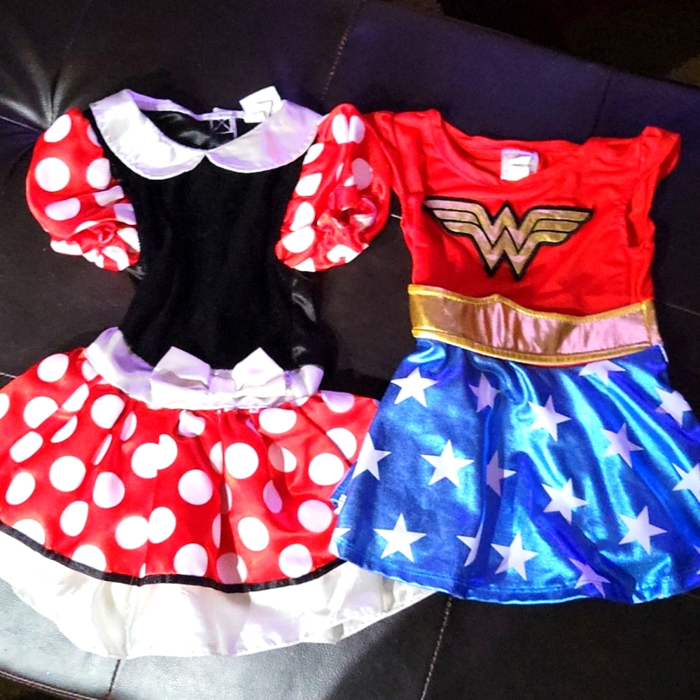Toddler  Minnie and Wonder woman costume dresses
